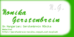 monika gerstenbrein business card